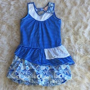 5/$25 Gilliam’s closet sundress eyelet blue 6x
